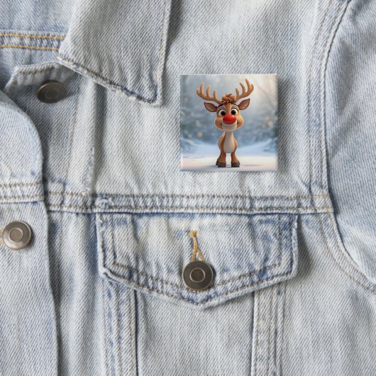 badget christmans pin with reindeer button (Beispiel)