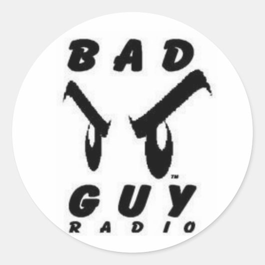 Badguylogo Runder Aufkleber (Vorderseite)