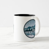 Badiersee North Carolina Reflektion Zweifarbige Tasse (VorderseiteRechts)