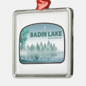 Badin Lake North Carolina Deer Ornament Aus Metall (Links)