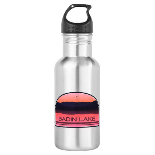 Badin Lake North Carolina Roter Sonnenaufgang Edelstahlflasche