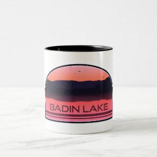Badin Lake North Carolina Roter Sonnenaufgang Zweifarbige Tasse