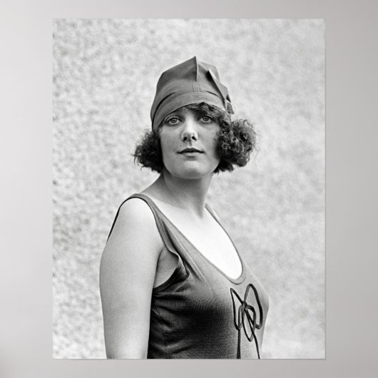 Bading Beauty Portrait, 1922. Vintages Foto Poster (Vorne)