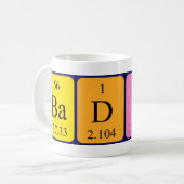 Badis Periodenname Tasse (Vorderseite Links)