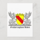 Badischer Greif mit Schrift Großherzogtum Baden Postkarte (Vorderseite)