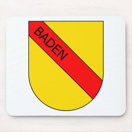 Badisches Wappen mit Schrift Mousepad (Vorne)