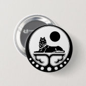 Badj Chechnya gerb Button (Vorne & Hinten)