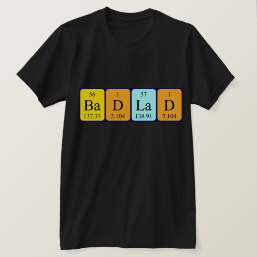 BadLad Periodentafel Shirt (Design vorne)