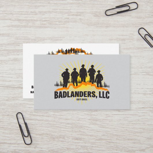 Badlanders LLC Business Card Visitenkarte (Vorderseite/Rückseite Beispiel)