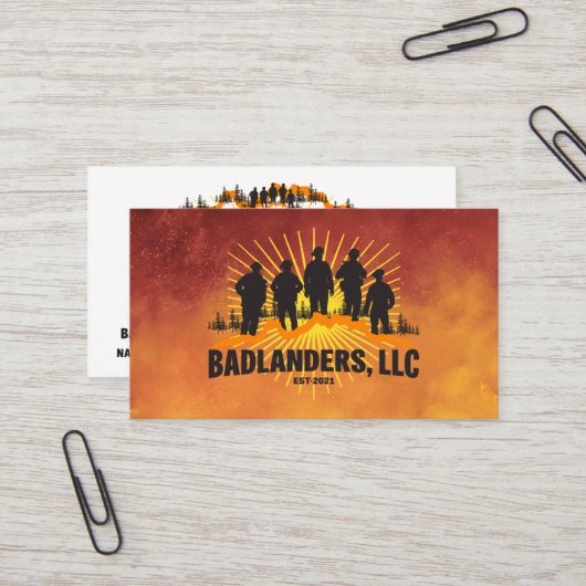 Badlanders LLC Business Card Visitenkarte (Vorderseite/Rückseite Beispiel)