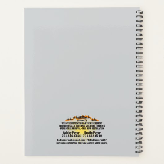 Badlanders LLC Planner Planer (Rückseite)