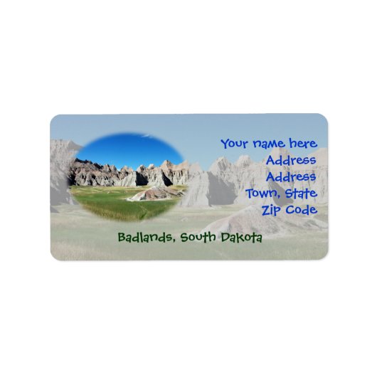 Badlands Adressaufkleber (Vorne)