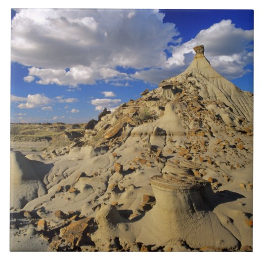 Badlands at Dinosaur Provincial Park in Alberta, 3 Fliese (Vorderseite)
