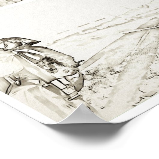 Badlands Biker Poster (Ecke)