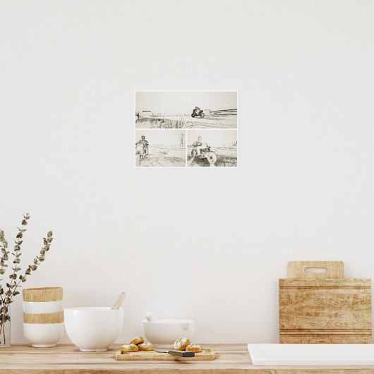 Badlands Biker Poster (Küche)