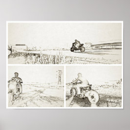 Badlands Biker Poster