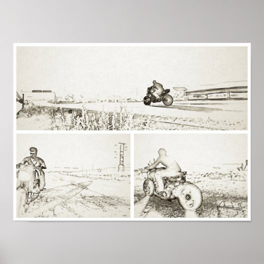 Badlands Biker Poster (Vorne)