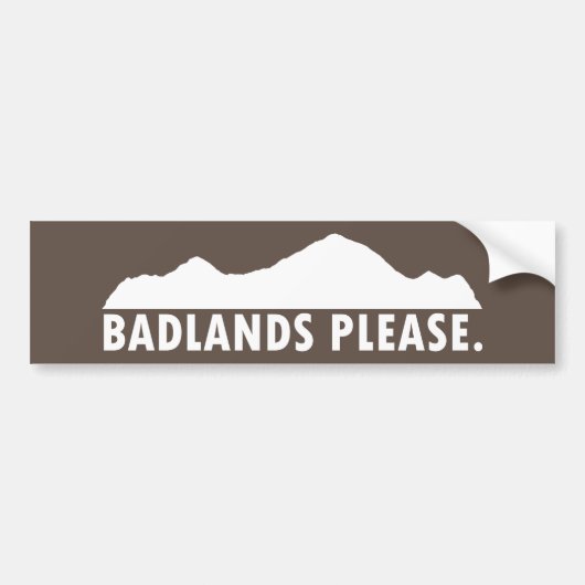 Badlands bitte autoaufkleber (Vorne)