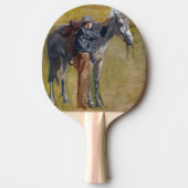 Badlands, Cowboy Horse Old West Thomas Eakins Tischtennis Schläger (Vorderseite)