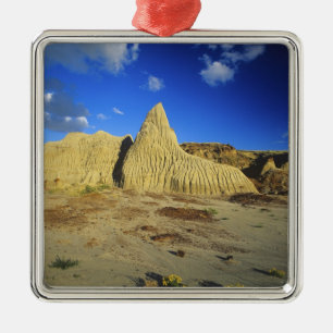 Badlands-Formationen im Dinosaur Provincial Park 7 Silbernes Ornament