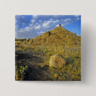 Badlands-Formationen im Dinosaur Provincial Park Button