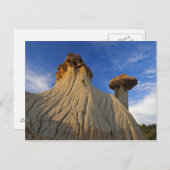 Badlands Formationen im Makoshika Staat Park in Postkarte (Vorne/Hinten)