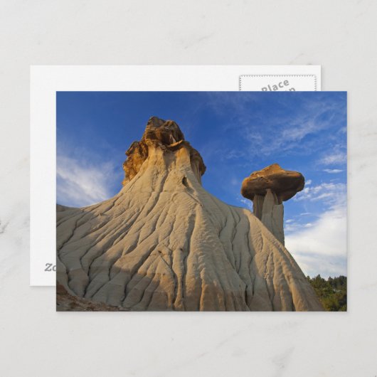 Badlands Formationen im Makoshika Staat Park in Postkarte (Vorne/Hinten)