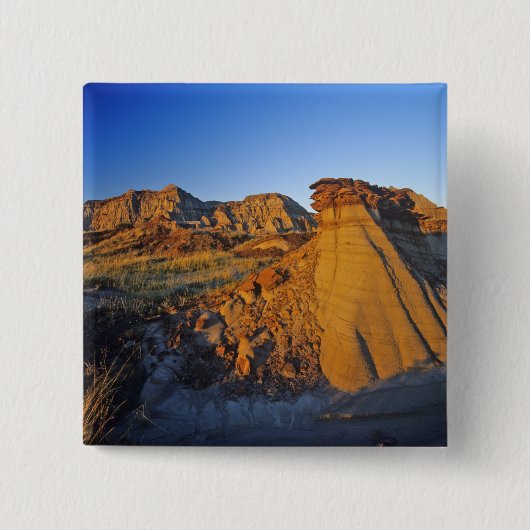 Badlands-Formationen im Provinzialpark Dinosaur 3 Button (Vorderseite)