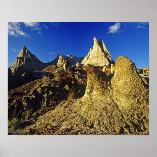 Badlands-Formationen im Provinzpark Dinosaur 2 Poster (Vorne)