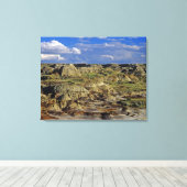 Badlands-Formationen im Provinzpark Dinosaur 4 Leinwanddruck (Insitu (Holzboden))