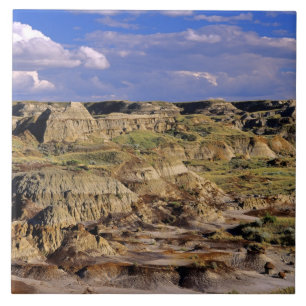 Badlands im Dinosaur Provincial Park in Alberta, 2 Fliese