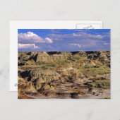 Badlands im Dinosaur Provincial Park in Alberta, 2 Postkarte (Vorne/Hinten)