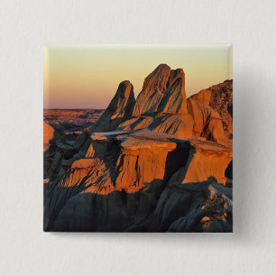Badlands im Theodore-Roosevelt-Nationalpark Button