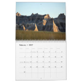 Badlands in Süddakota Kalender (Feb 2027)