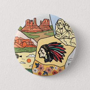 Badlands Mt Rushmore Black Hills South Dakota Kart Button
