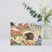 Badlands Mt Rushmore Black Hills South Dakota Kart Postkarte (Stehend Vorderseite)