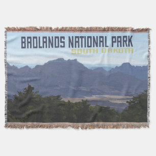 Badlands National Park Cotton Throw Decke