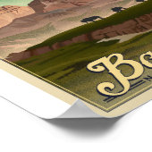 Badlands National Park Litho Artwork Poster (Ecke)