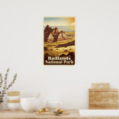 Badlands National Park Retro Poster (Küche)