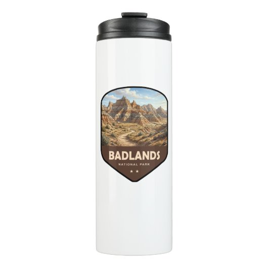 Badlands National Park Schild Thermosbecher (Vorderseite)