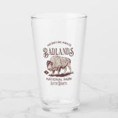 Badlands National Park South Dakota Funny Travel Glas (Vorderseite)
