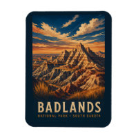 Badlands National Park South Dakota Holzschnitt