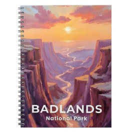 Badlands National Park South Dakota Malerei Notizblock