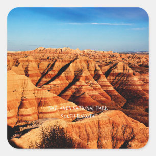 Badlands National Park, South Dakota Quadratischer Aufkleber