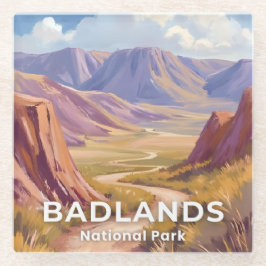 Badlands National Park South Dakota Reise Kunst Glasuntersetzer