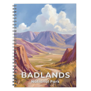 Badlands National Park South Dakota Reise Kunst Notizblock
