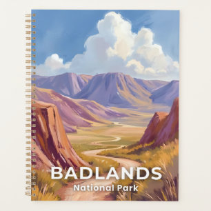 Badlands National Park South Dakota Reise Kunst Planer