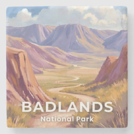 Badlands National Park South Dakota Reise Kunst Steinuntersetzer