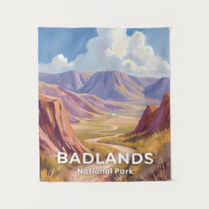 Badlands National Park South Dakota Reise Kunst Wandteppich