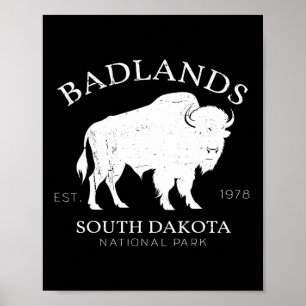 Badlands National Park South Dakota Souvenir Wande Poster
